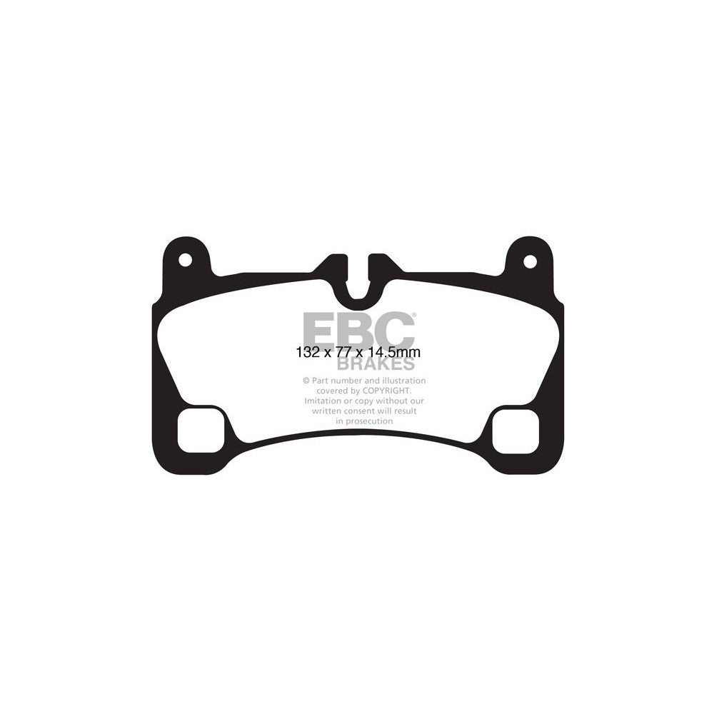 EBC Greenstuff 6000 Brake Pads 132mm x 77mm DP61836 - Rear
