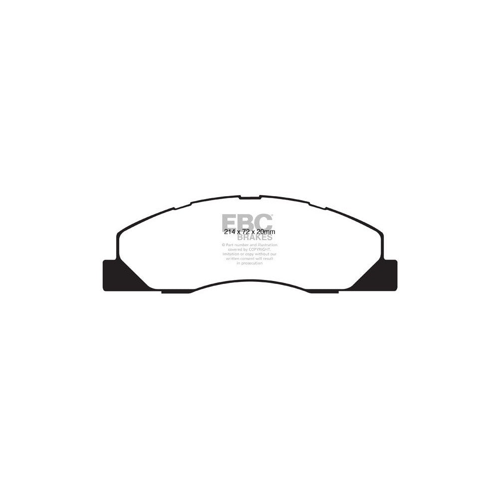 EBC Greenstuff 6000 Brake Pads 214mm x 72mm DP61847 - Front