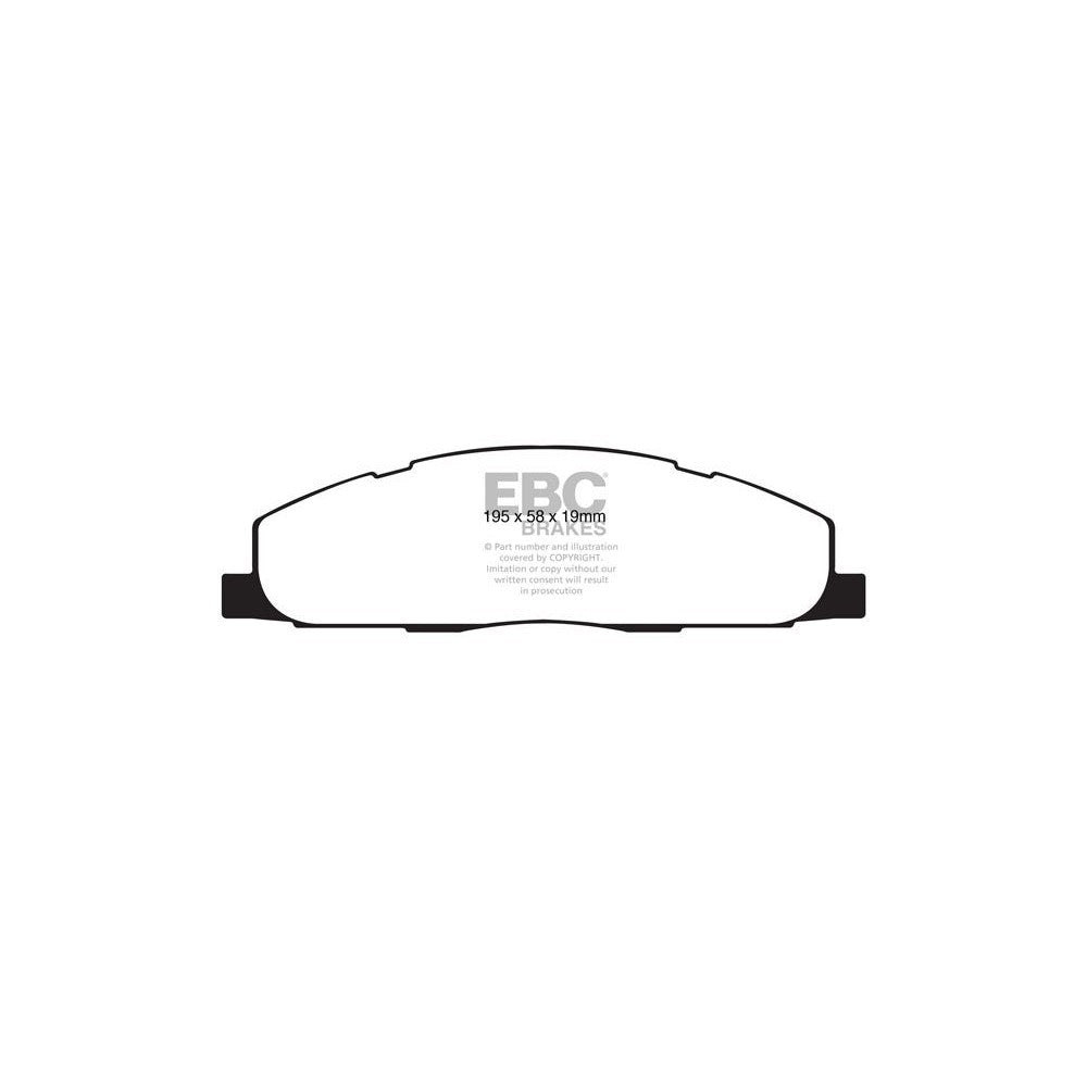 EBC Greenstuff 6000 Brake Pads 195mm x 58mm DP61848 - Rear