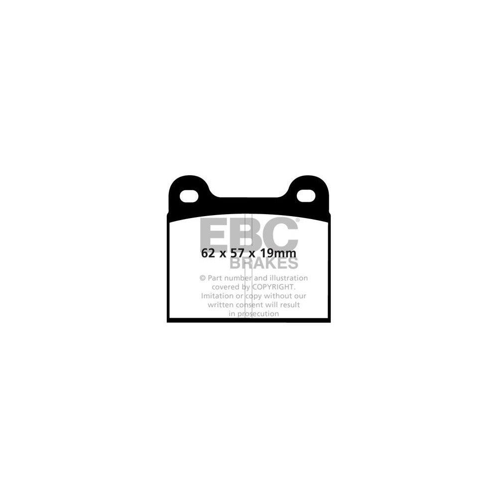 EBC Ultimax Brake Pads 62mm x 57mm DP185 - Front