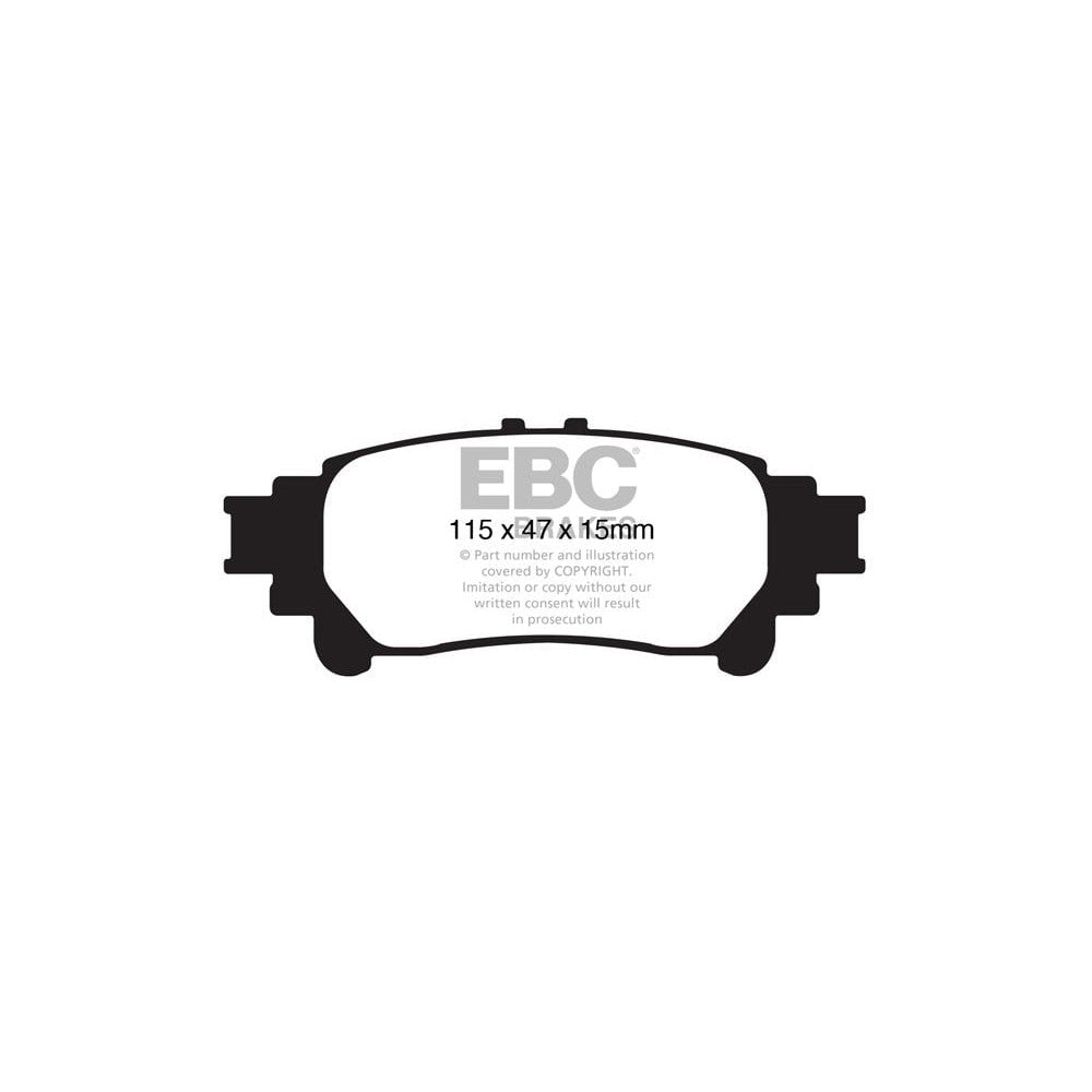 EBC Yellowstuff Brake Pads 115mm x 47mm DP41850R - Rear