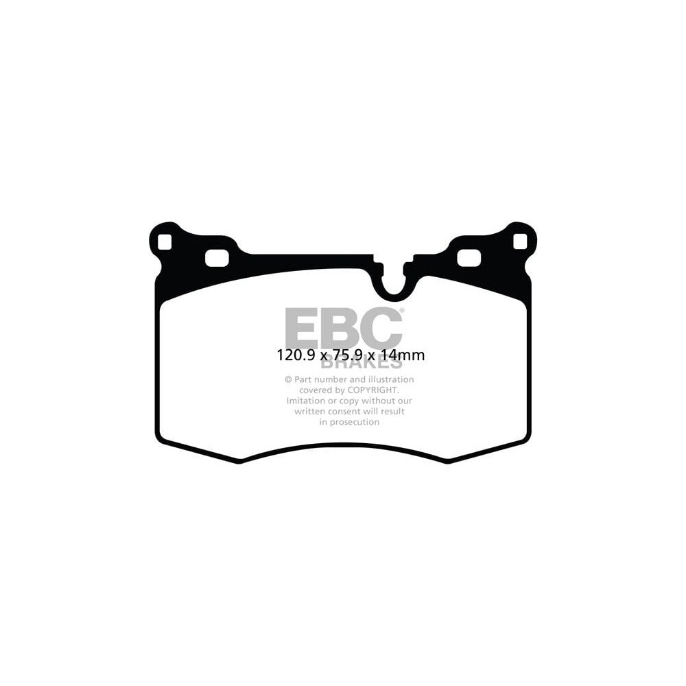 EBC Greenstuff 2000 Brake Pads 120.9mm x 75.9mm DP21854 - Front