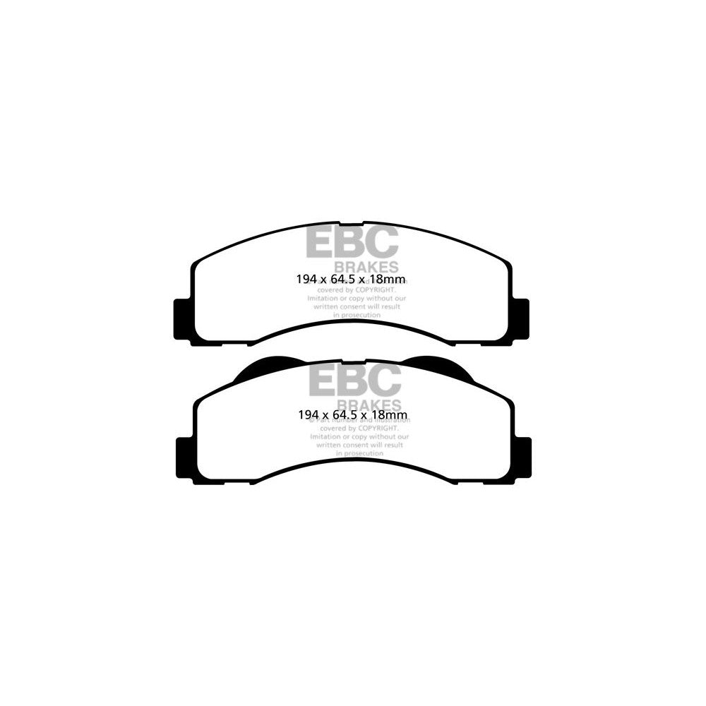 EBC Ultimax Brake Pads 194mm x 64.5mm DP1855 - Front