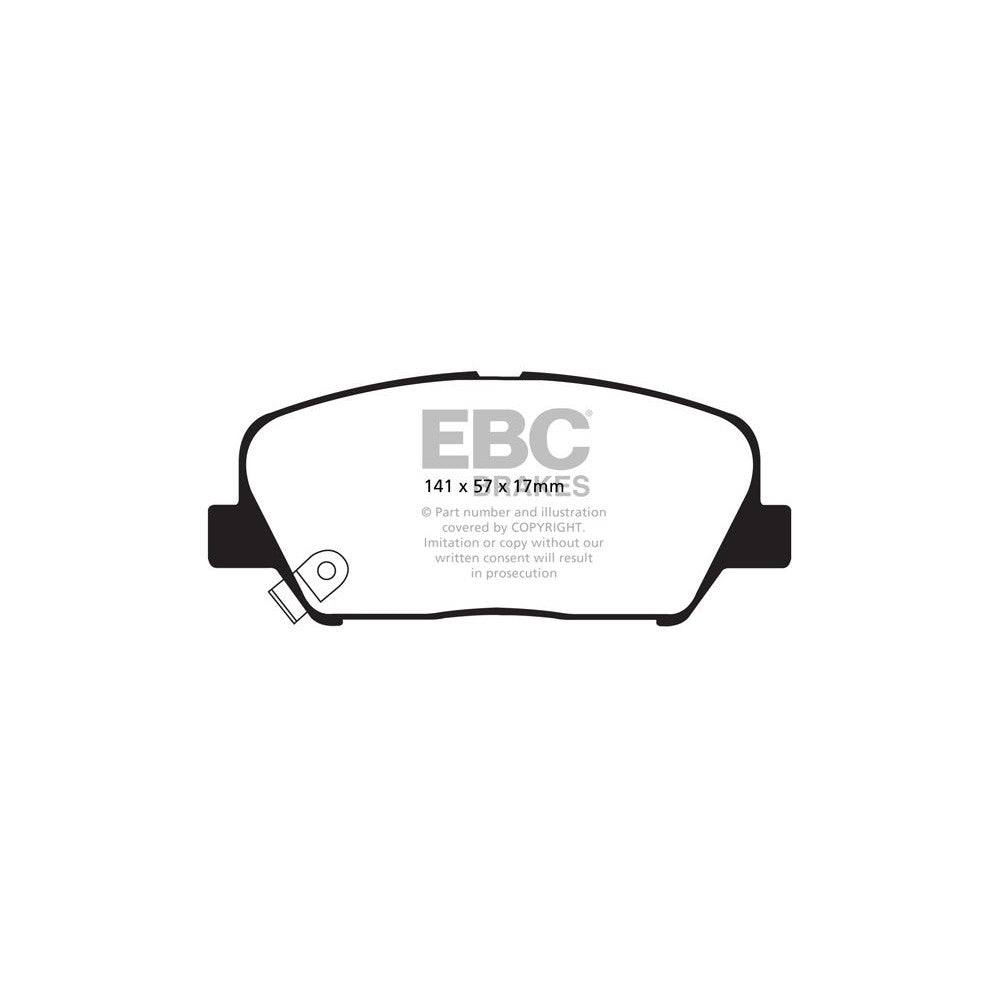 EBC Redstuff Brake Pads 141mm x 57mm DP31856C - Front
