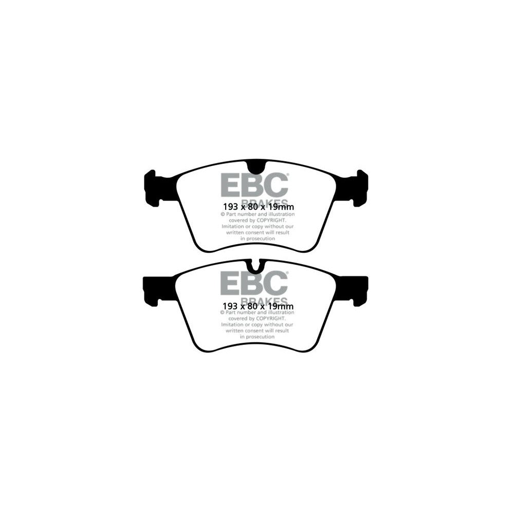 EBC Greenstuff 6000 Brake Pads 193mm x 80mm DP61860 - Front