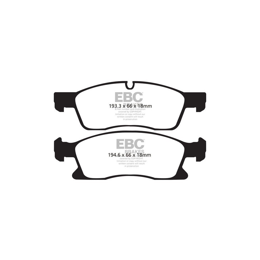 EBC Ultimax Brake Pads 194.6mm x 66mm DP1871 - Front