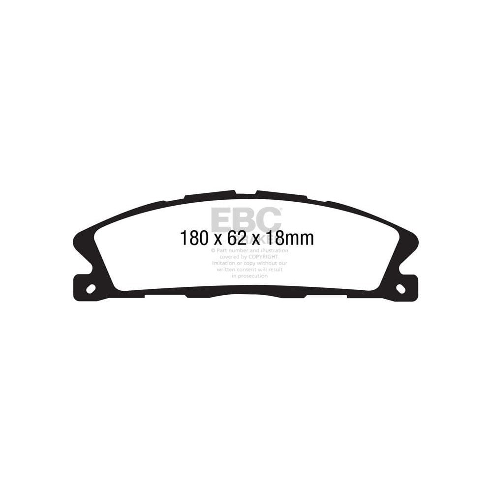 EBC Ultimax Brake Pads 180mm x 62mm DP1886 - Front