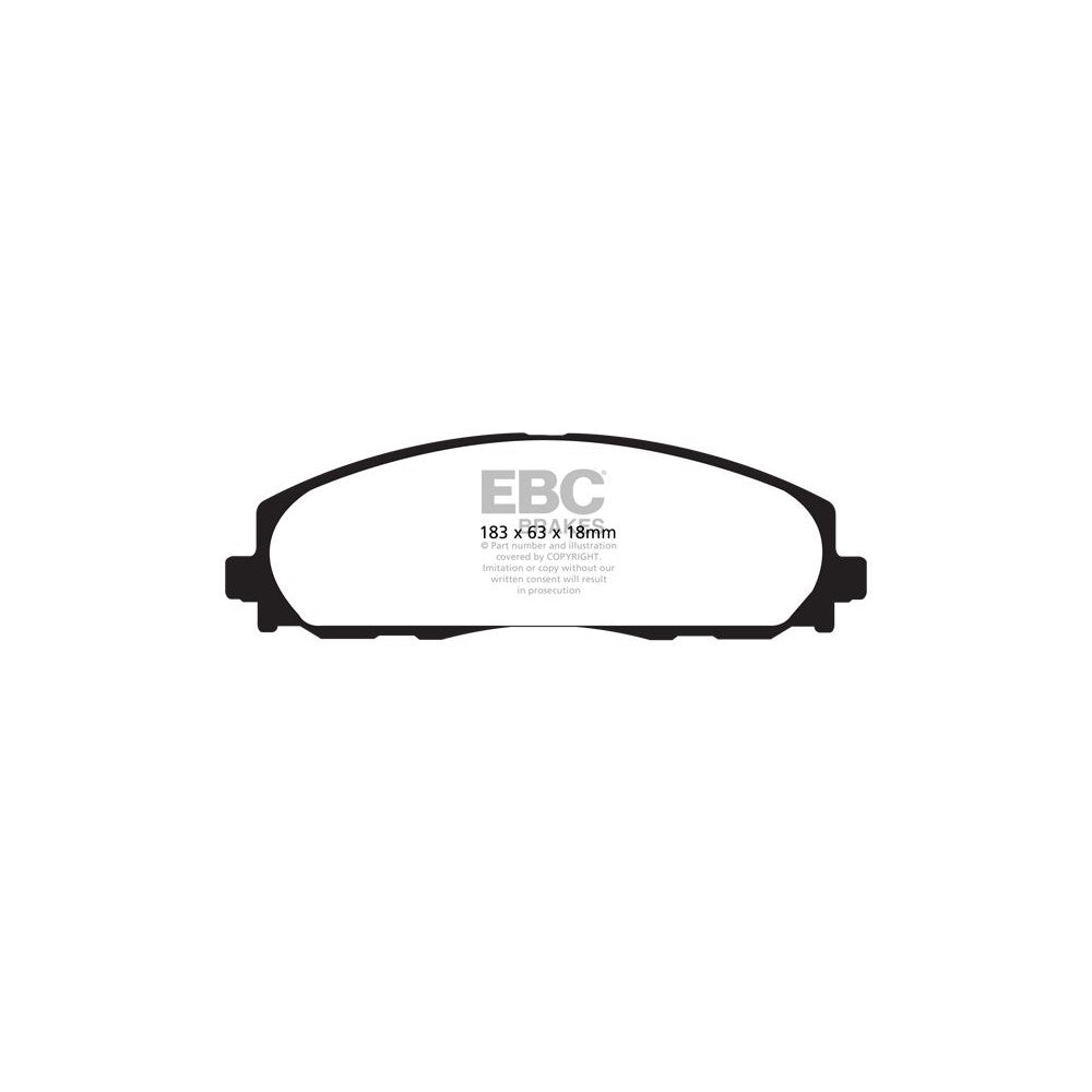 EBC Greenstuff 6000 Brake Pads 183mm x 63mm DP61888 - Front