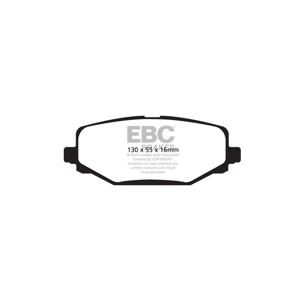 EBC Yellowstuff Brake Pads 130mm x 55mm DP41889R - Rear