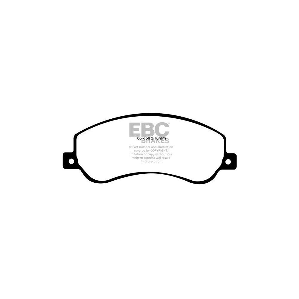 EBC Ultimax Brake Pads 166mm x 68mm DP1917 - Front