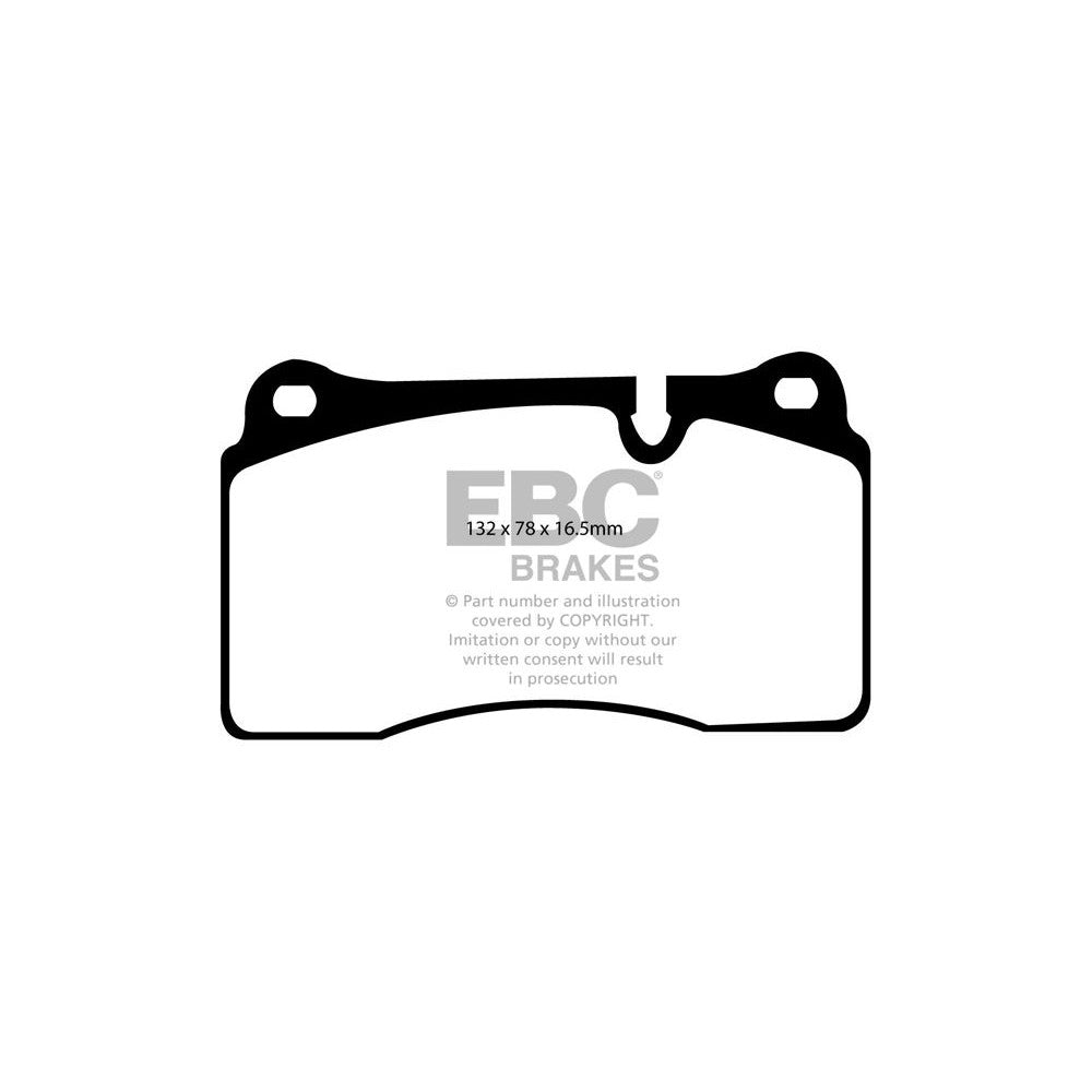 EBC Greenstuff 6000 Brake Pads 132mm x 78mm DP61922 - Front
