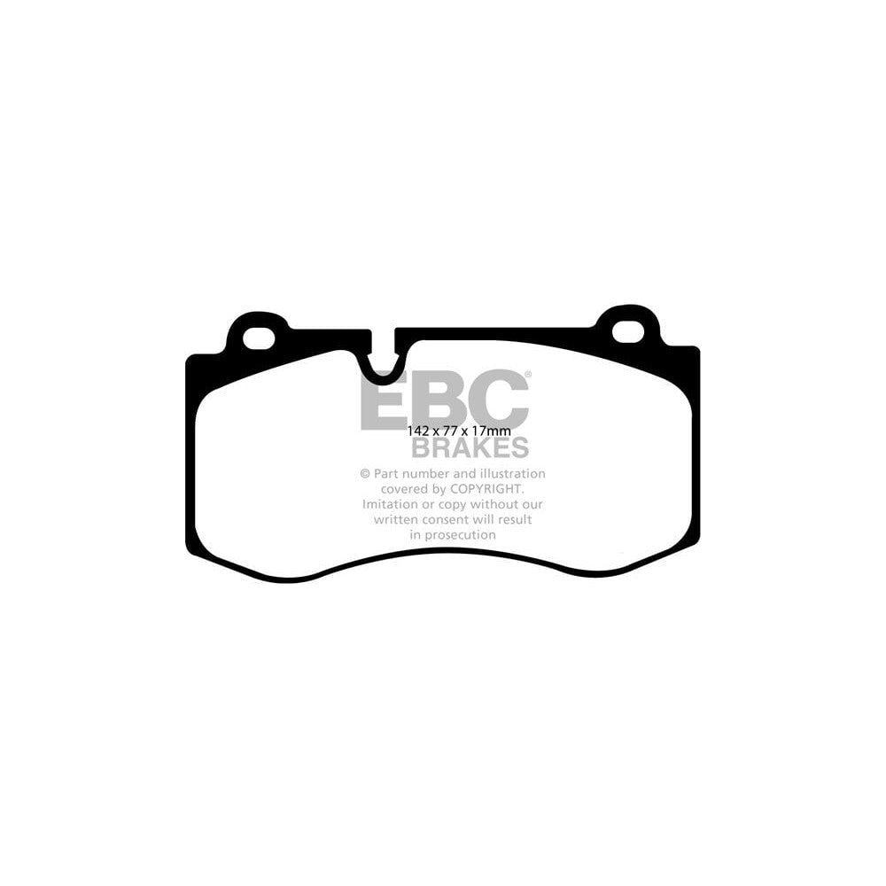 EBC Greenstuff 2000 Brake Pads 142mm x 77mm DP21943 - Front