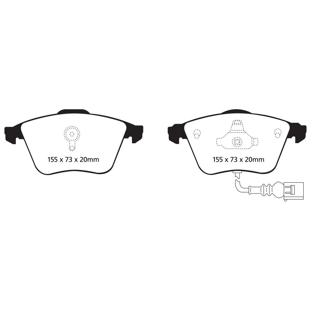 EBC RP-1 Brake Pads 155mm x 73mm DP81946RP1 - Front