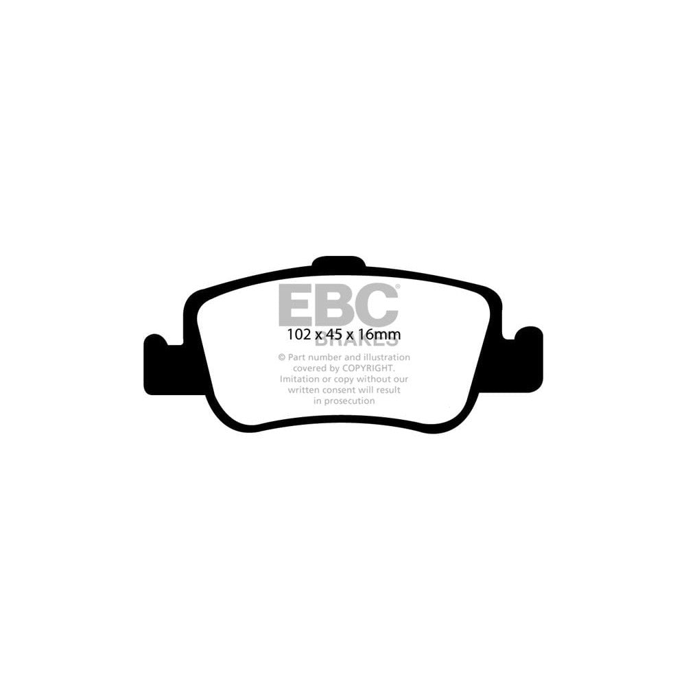 EBC Greenstuff 2000 Brake Pads 102mm x 45mm DP21949 - Rear