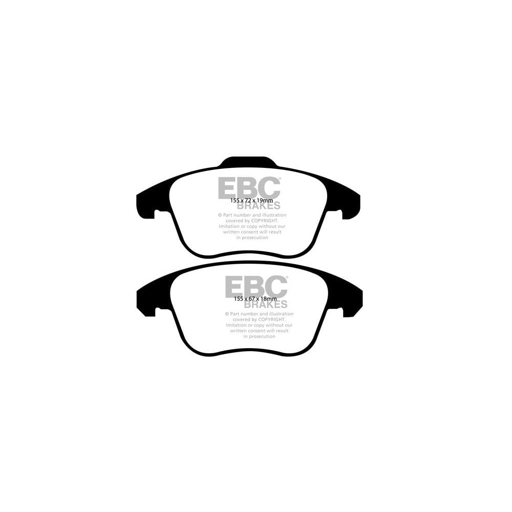 EBC Ultimax Brake Pads 155mm x 67mm DP1960 - Front