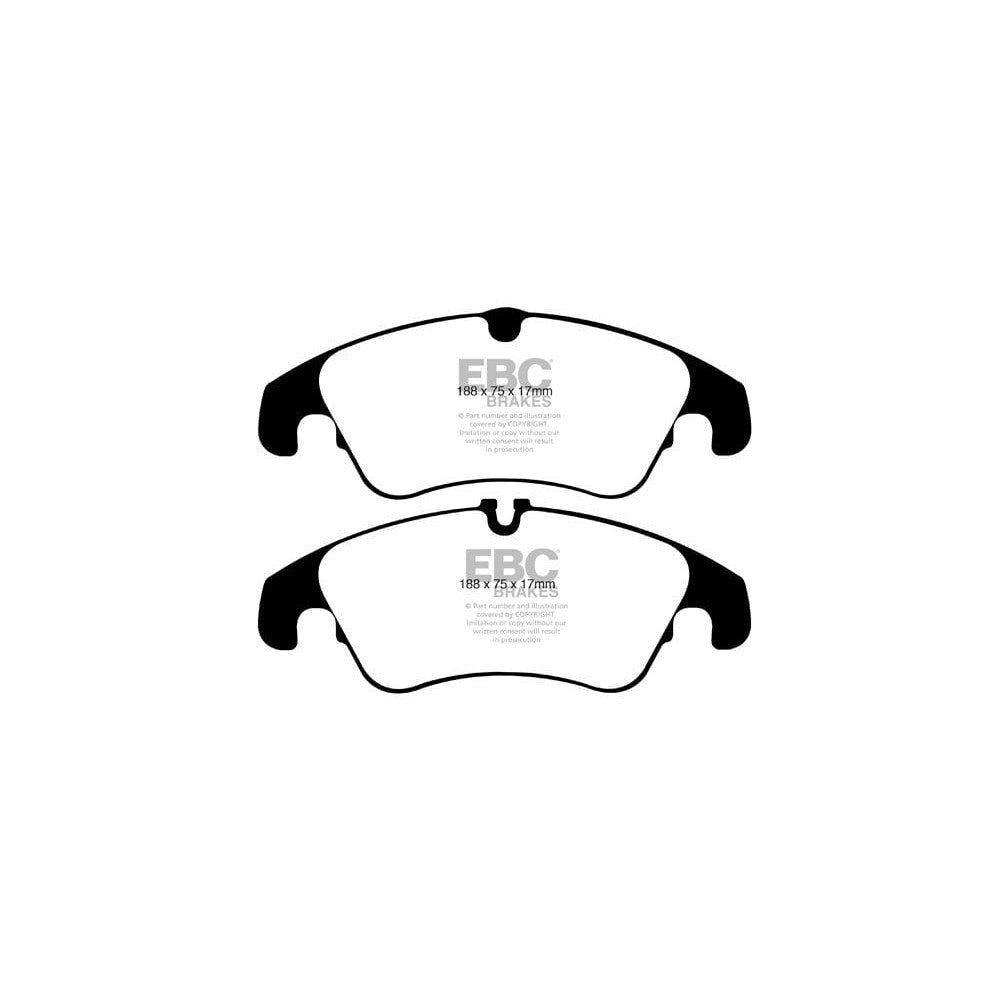 EBC Greenstuff 2000 Brake Pads 188mm x 75mm DP21986 - Front