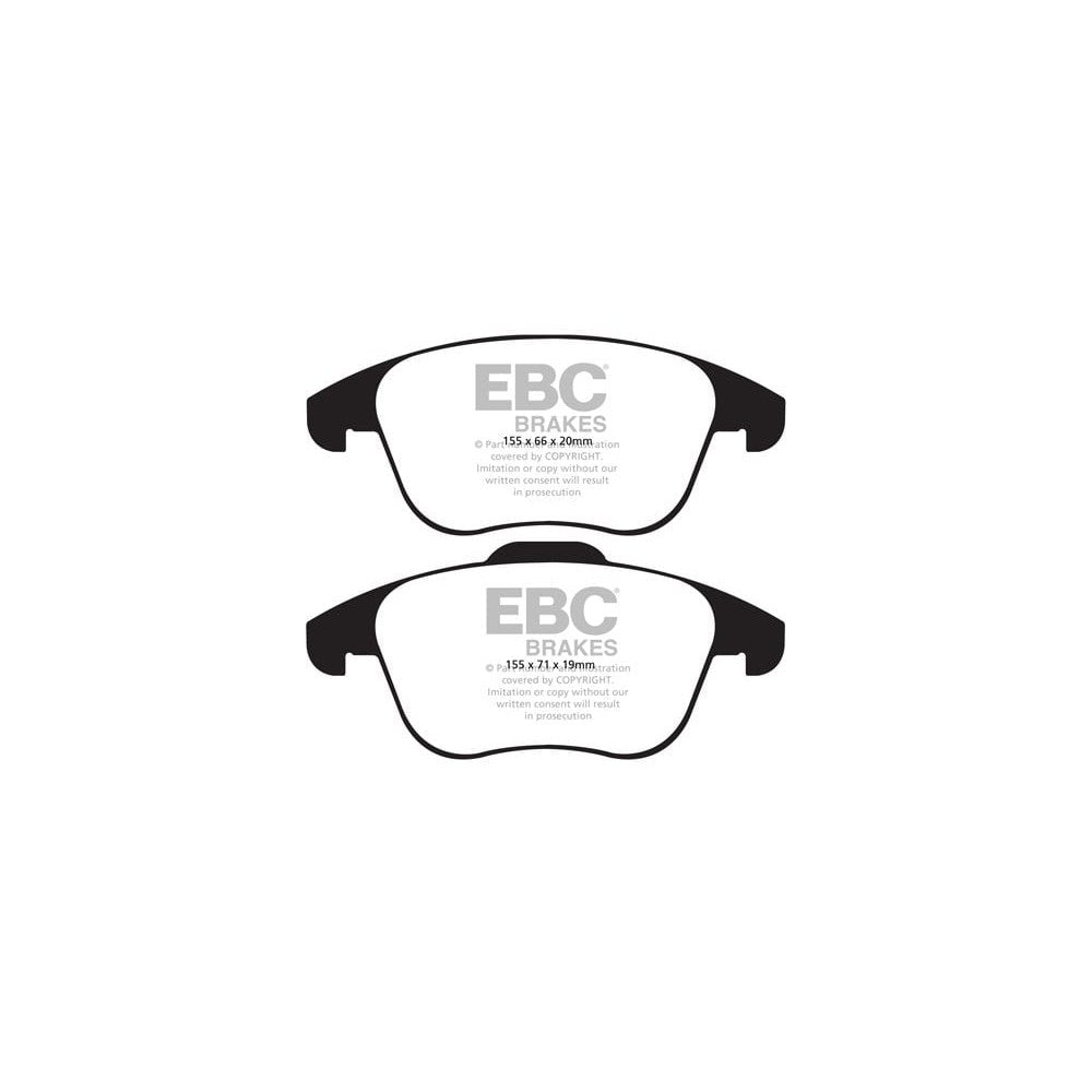 EBC Greenstuff 6000 Brake Pads 155mm x 71mm DP61997 - Front