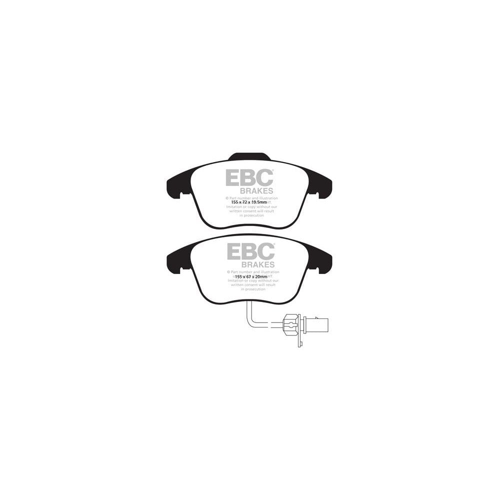 EBC Ultimax Brake Pads 155mm x 72mm DP1998 - Front
