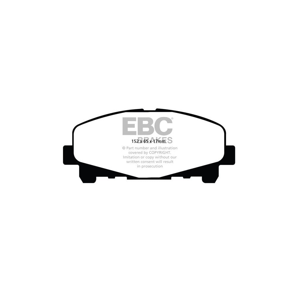 EBC Greenstuff 2000 Brake Pads 155mm x 67mm DP21999 - Front