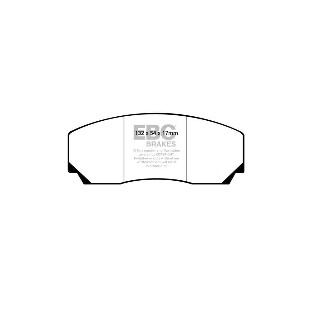 EBC Redstuff Brake Pads 132mm x 54mm DP3002C - Front