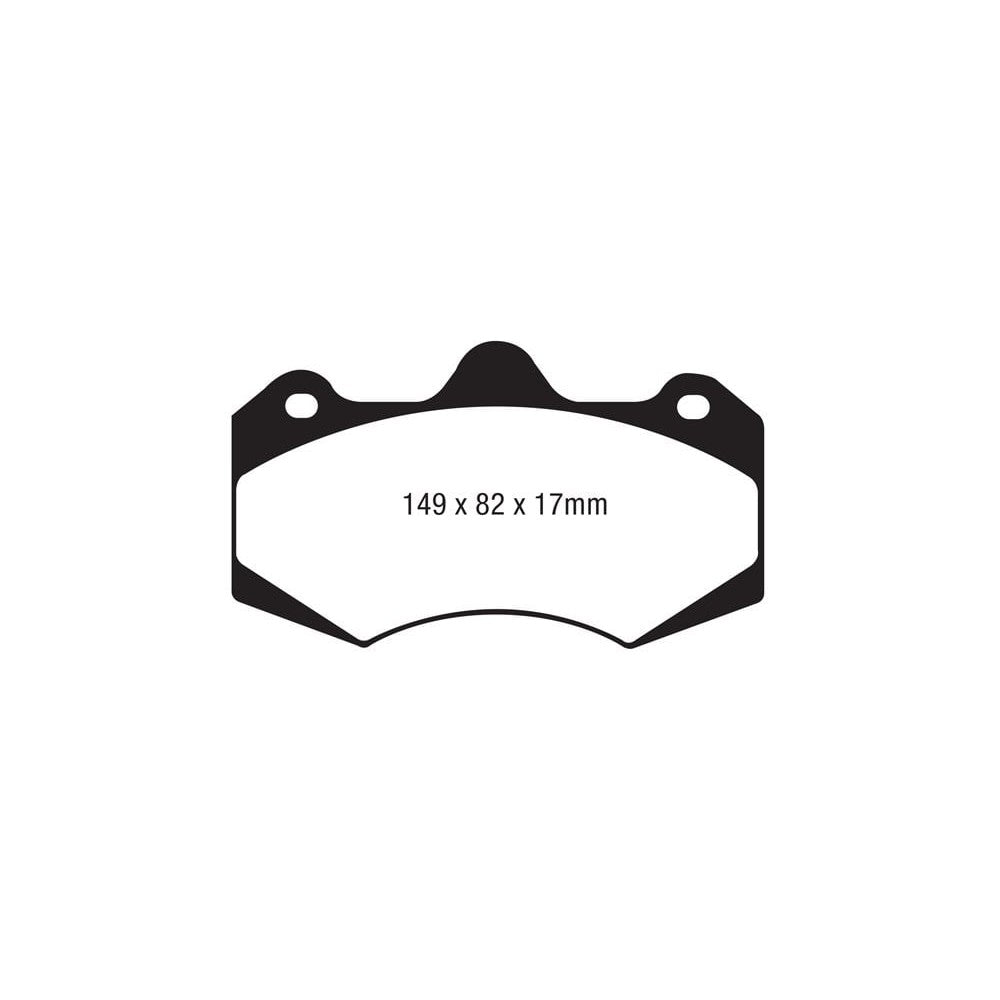 EBC Yellowstuff Brake Pads 149mm x 82mm DP4062R - Front