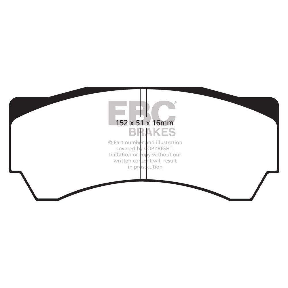 EBC Yellowstuff Brake Pads 152mm x 51mm DP4063R - Front