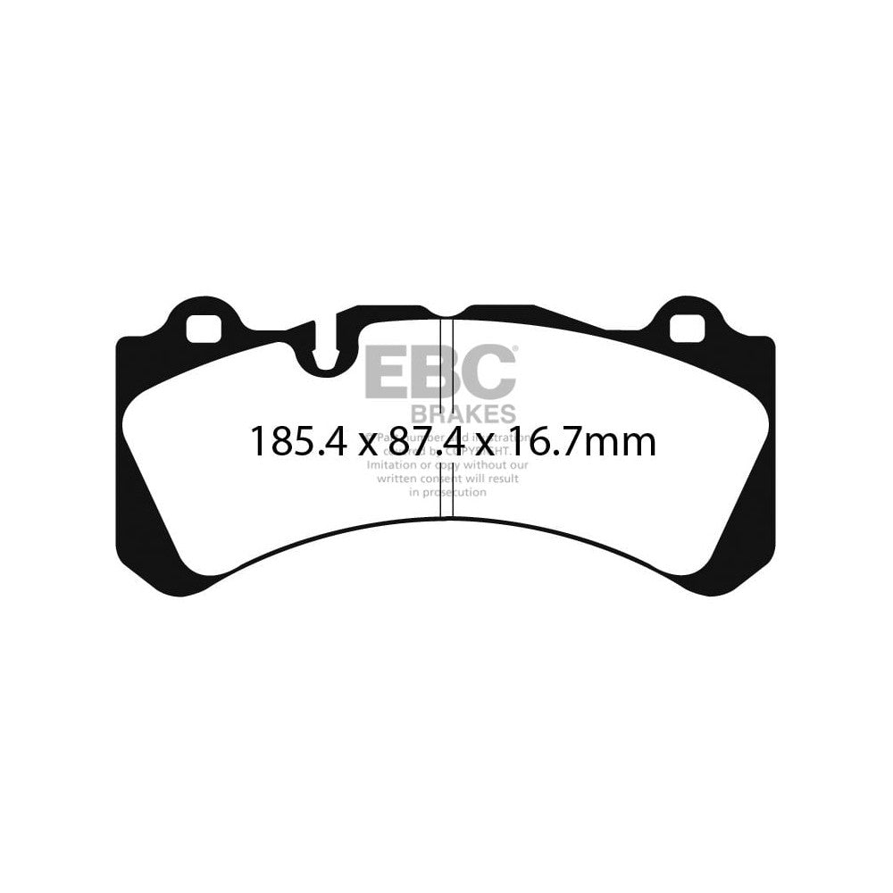 EBC Bluestuff NDX Brake Pads 185.4mm x 87.4mm DP5071NDX - Front