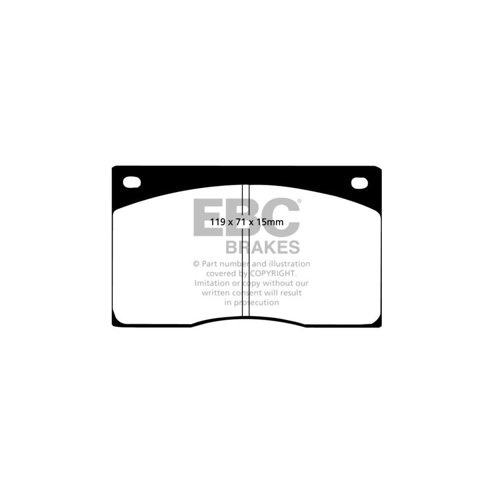 EBC Redstuff Brake Pads 119mm x 71mm DP3262C - Front