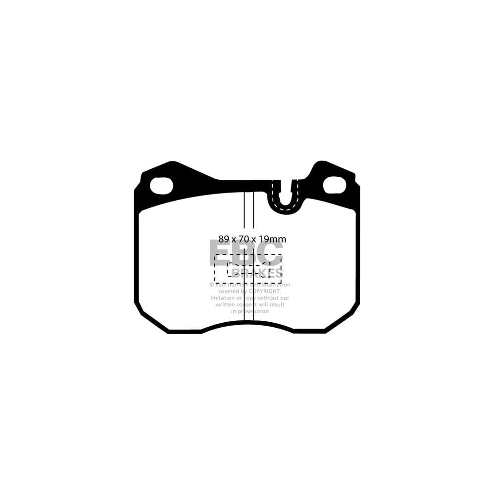 EBC Bluestuff NDX Brake Pads 89mm x 70mm DP5345NDX - Front