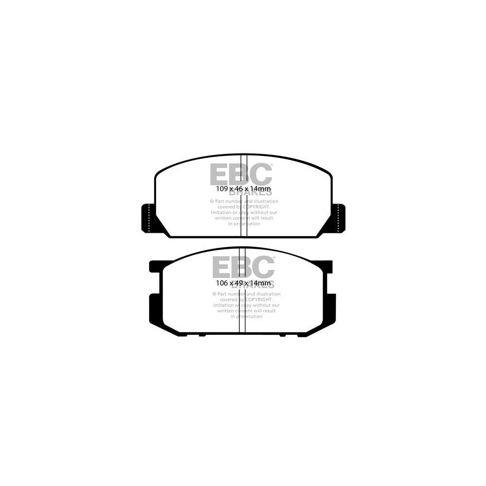EBC Ultimax Brake Pads 109mm x 46mm DP402 - Front