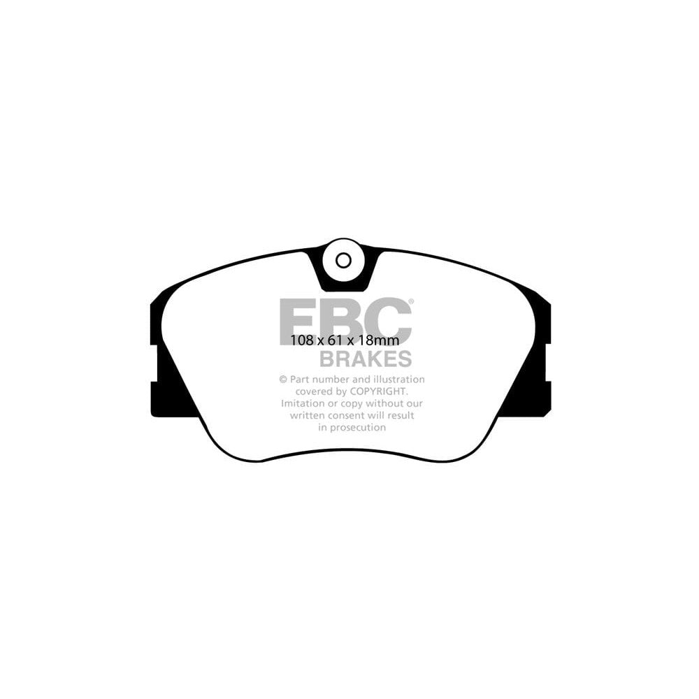 EBC Greenstuff 2000 Brake Pads 108mm x 61mm DP2577 - Front