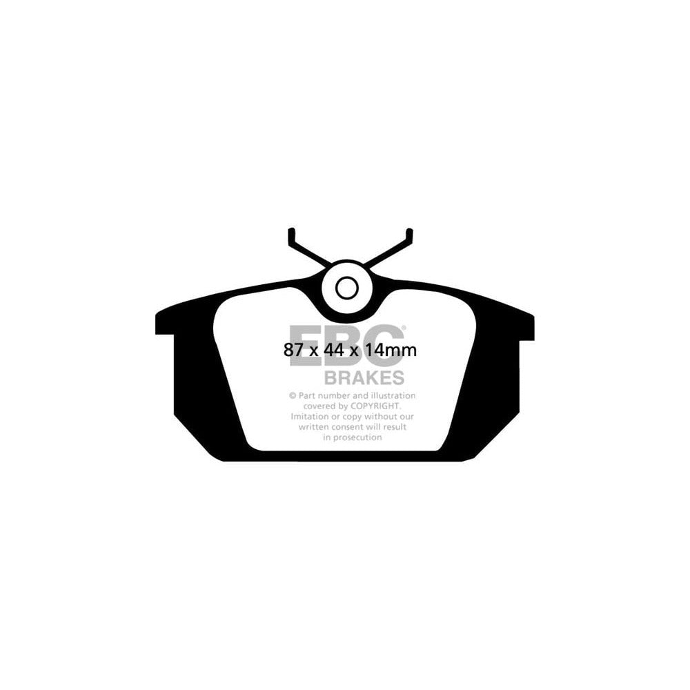 EBC Greenstuff 2000 Brake Pads 87mm x 44mm DP2596 - Rear
