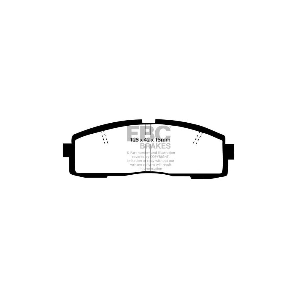 EBC Greenstuff 2000 Brake Pads 125mm x 42mm DP2608/2 - Rear