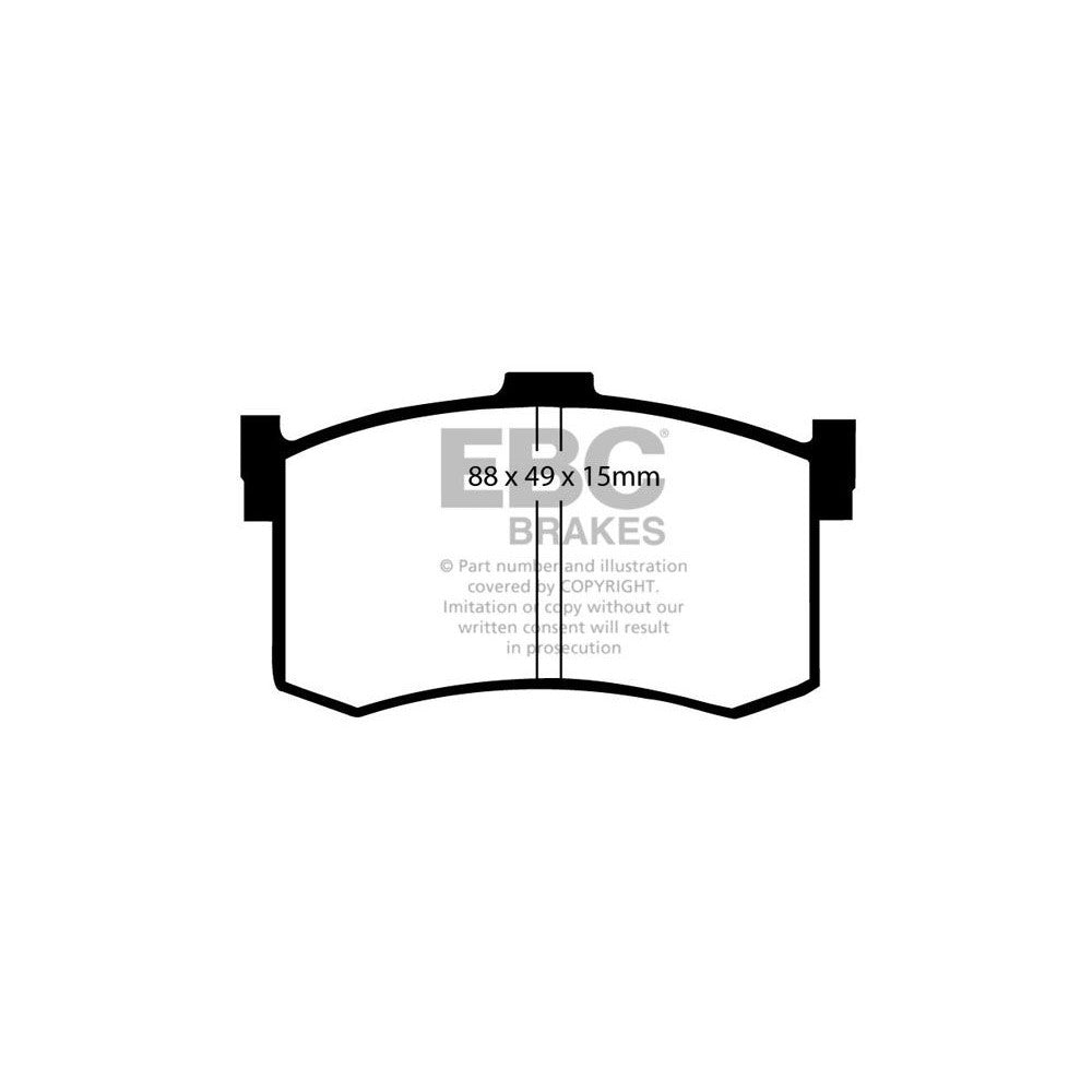 EBC Ultimax Brake Pads 88mm x 49mm DP631 - Rear