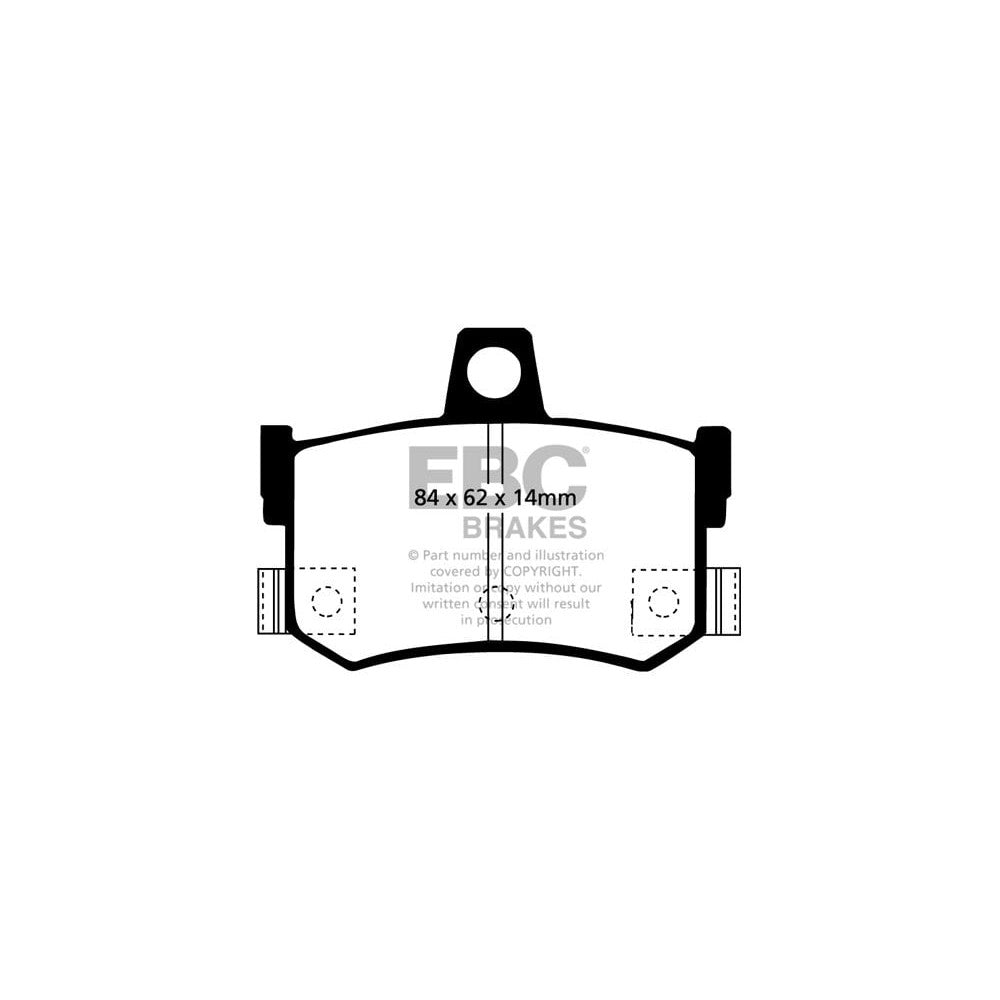 EBC Yellowstuff Brake Pads 84mm x 62mm DP4662/2R - Rear