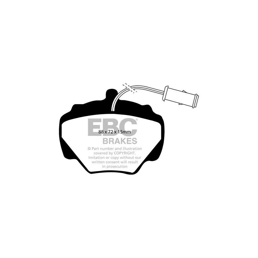 EBC Greenstuff 6000 Brake Pads 88mm x 72mm DP6663 - Rear