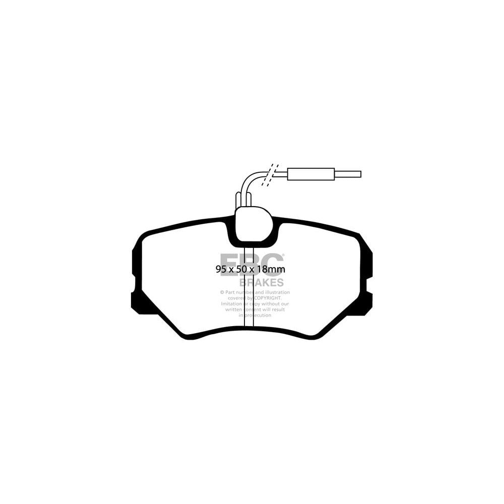 EBC Ultimax Brake Pads 95mm x 50mm DP687 - Front