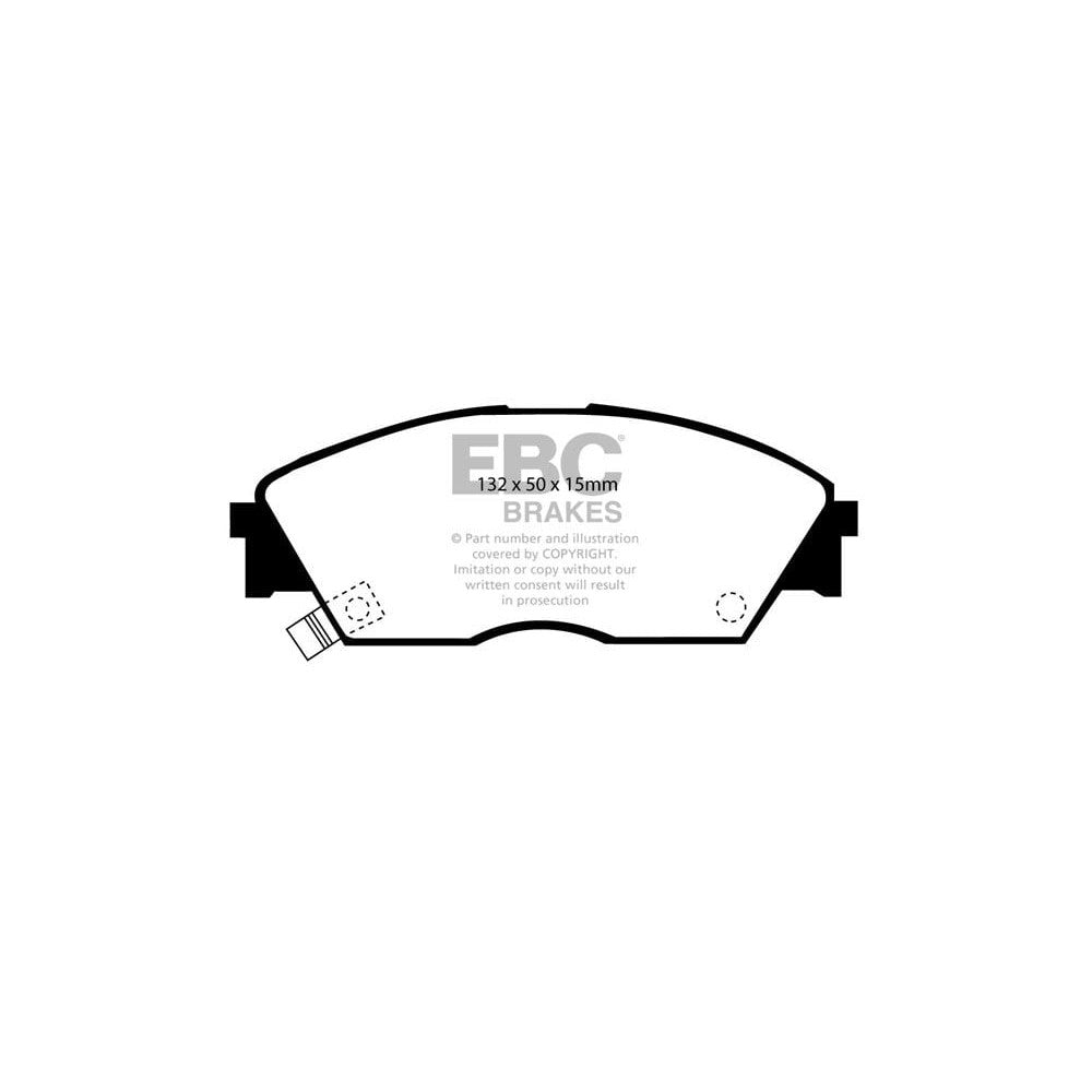 EBC Greenstuff 2000 Brake Pads 132mm x 50mm DP2706 - Front