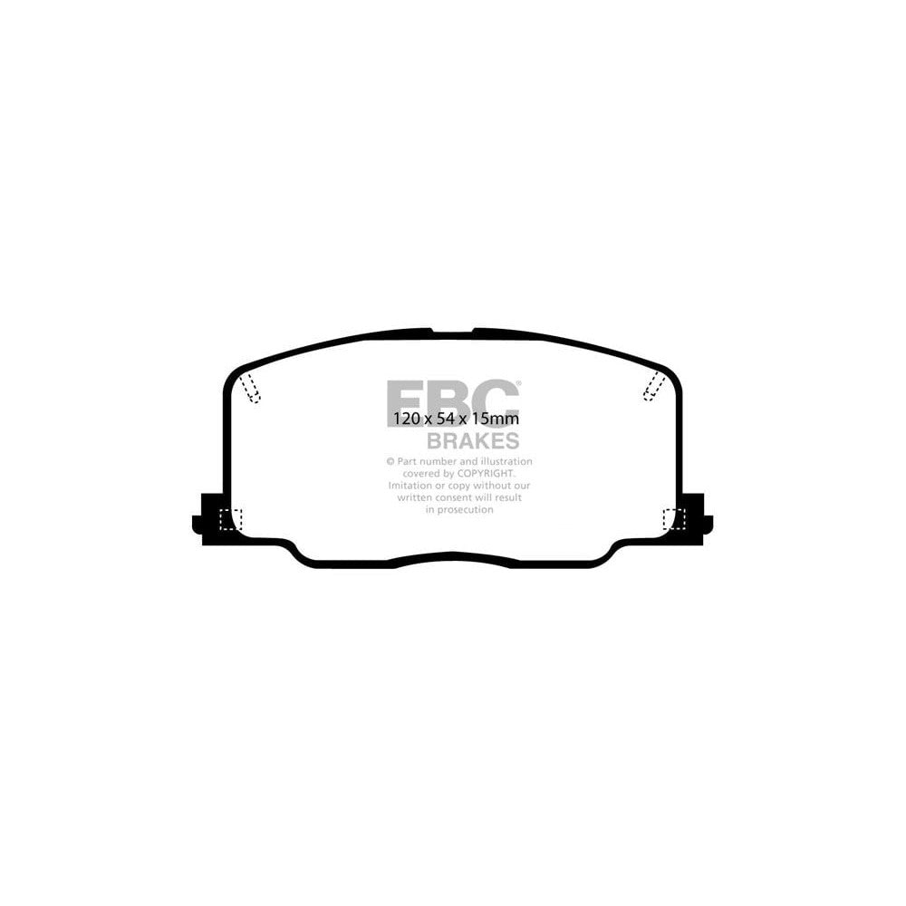 EBC Greenstuff 2000 Brake Pads 120mm x 54mm DP2725 - Front