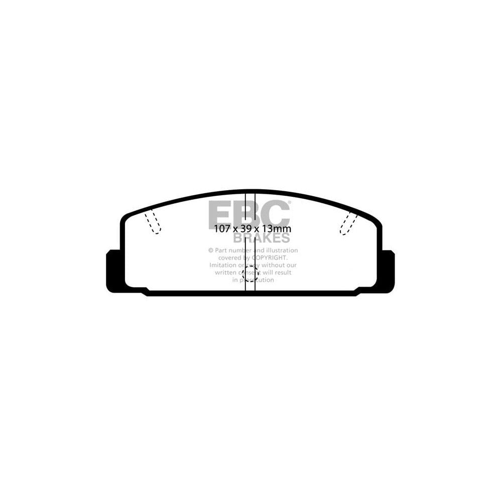 EBC Redstuff Brake Pads 107mm x 39mm DP3729C - Rear