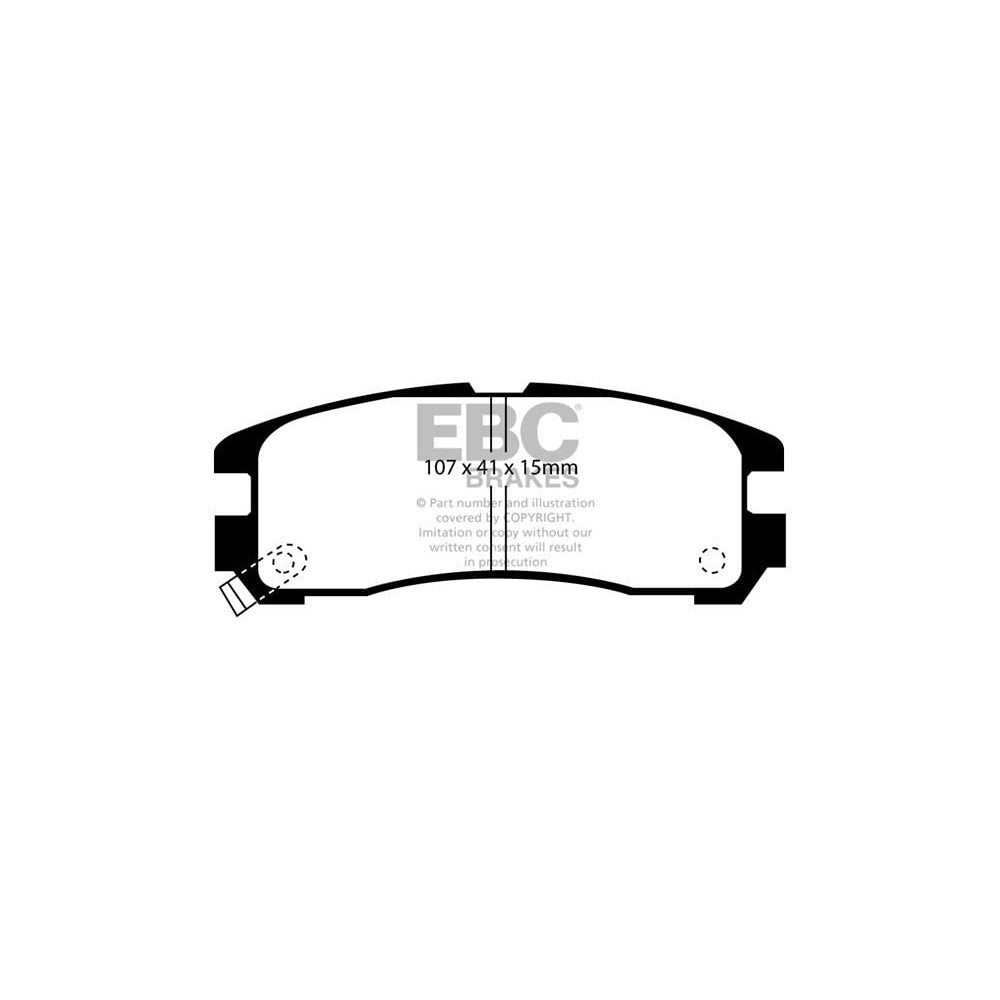 EBC Greenstuff 2000 Brake Pads 107mm x 41mm DP2738 - Rear