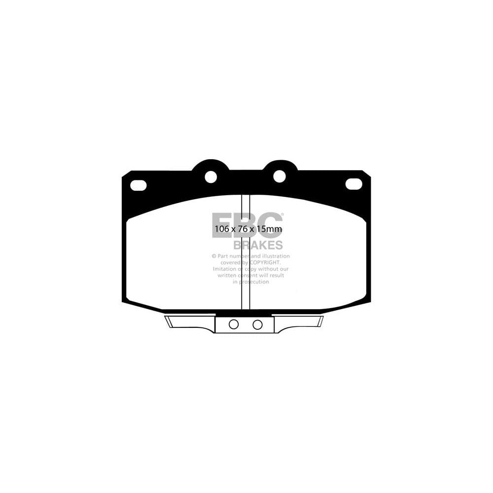 EBC Redstuff Brake Pads 106mm x 76mm DP3763C - Front