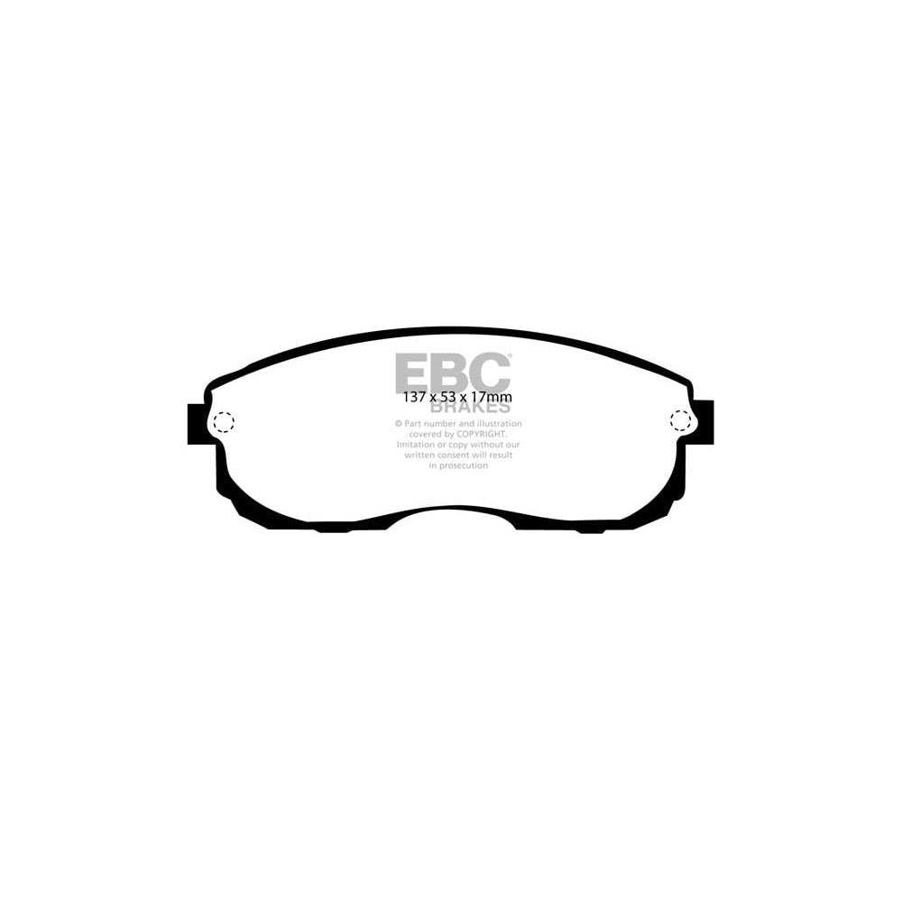 EBC Redstuff Brake Pads 137mm x 53mm DP3775C - Front