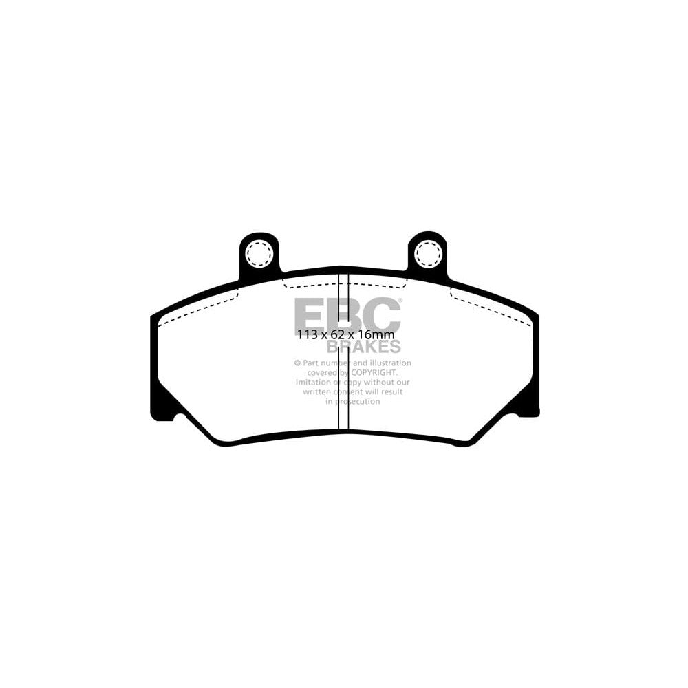 EBC Greenstuff 2000 Brake Pads 113mm x 62mm DP2800 - Front