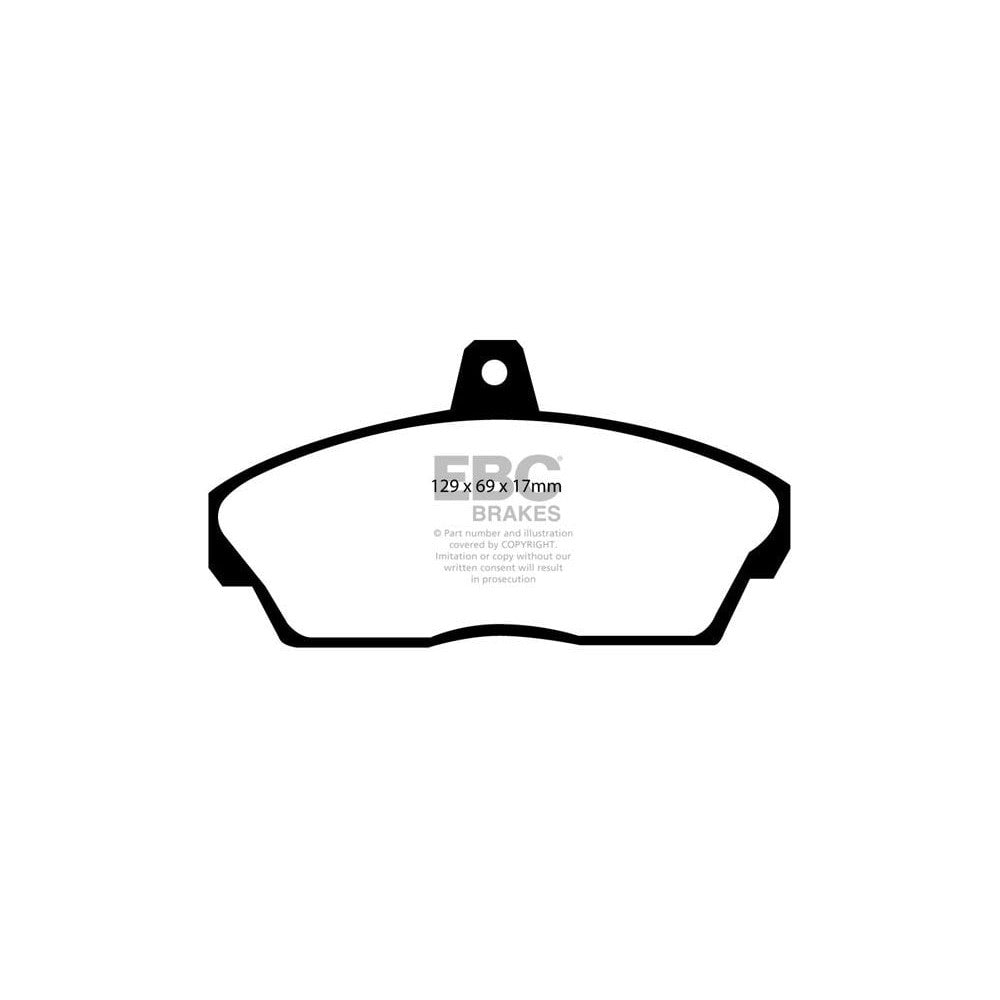 EBC Greenstuff 2000 Brake Pads 129mm x 69mm DP2815 - Front