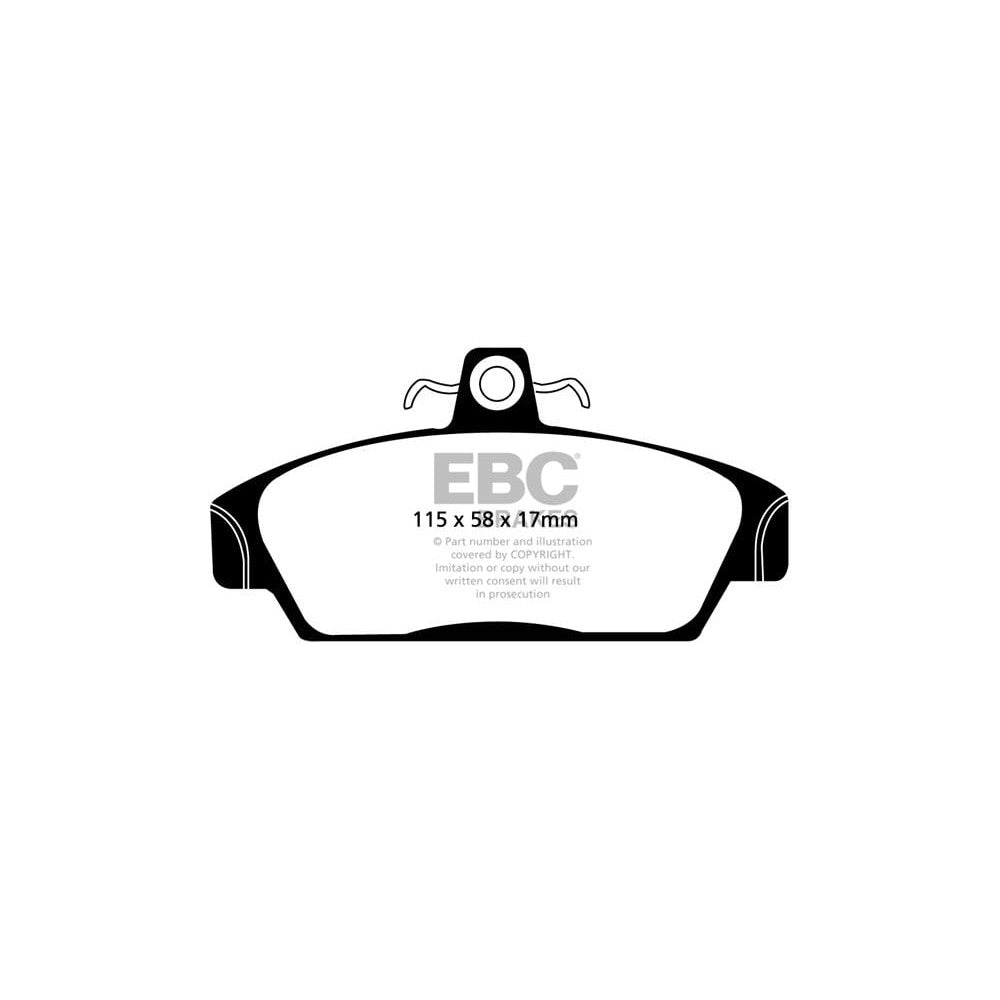 EBC Greenstuff 2000 Brake Pads 115mm x 58mm DP2817 - Front