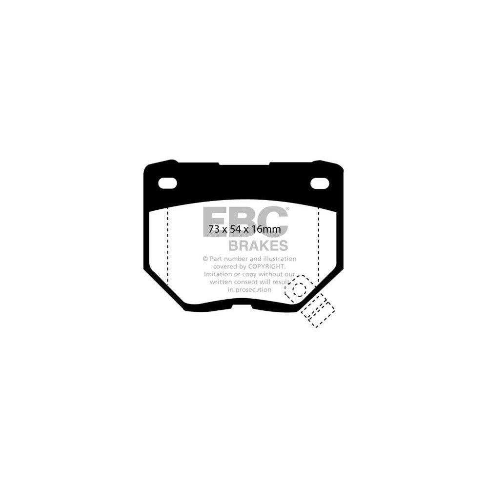 EBC Yellowstuff Brake Pads 73mm x 54mm DP4826R - Rear