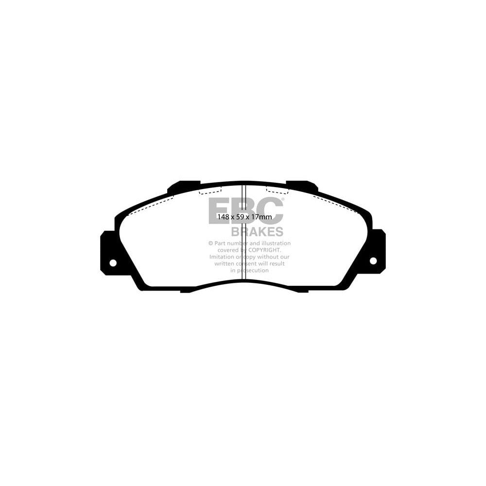 EBC Greenstuff 6000 Brake Pads 148mm x 59mm DP6872 - Front
