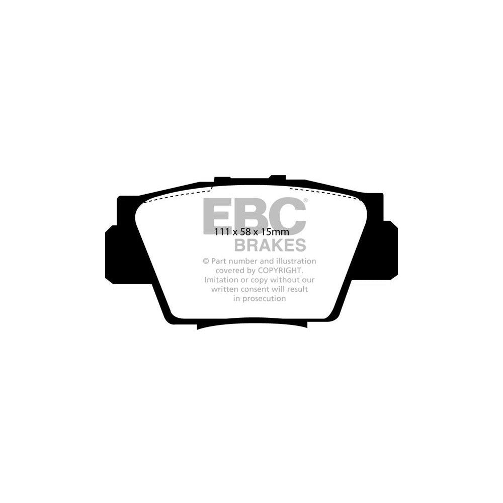 EBC Redstuff Brake Pads 111mm x 58mm DP3873C - Rear