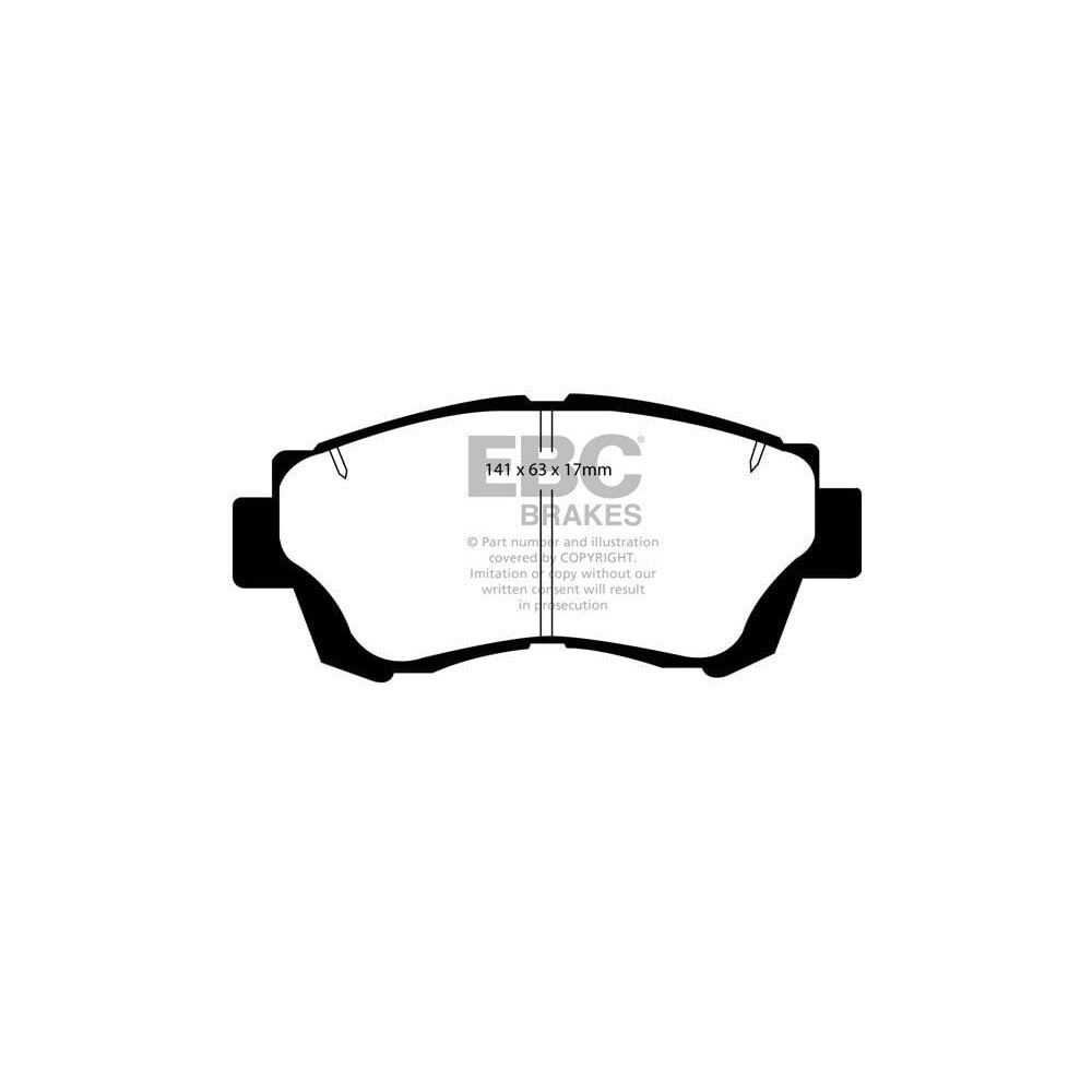 EBC Greenstuff 2000 Brake Pads 141mm x 63mm DP2874 - Front